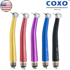 US COXO Dental High Speed Handpiece Air Turbine Anti-retraction 4 Hole Colorful picture