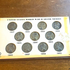 WWII Silver Jefferson Nickels 1942-1945 P/D/S Business Strike Mixed Lot picture