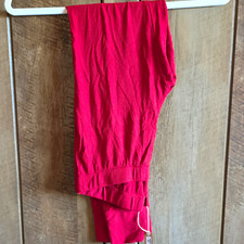 Skims Women's Ribbed Red Modal/Spandex Stretch Ankle Jogger Size M picture