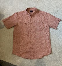 Patagonia Self-Guided Hike UPF 40 Shirt Sz M, Color: Journeys/Fertile Brown picture