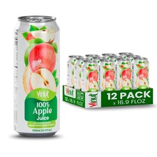 VINUT 100% Apple Juice, No Added Sugar,  12 PACK OF CANS 16.9 fl oz (500 mL) picture