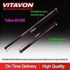 VITAVON HD Steel #45 Front Center & Rear Center Drive Shaft For Arrma Talion 6S picture