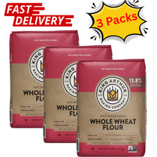 3 Packs - King Arthur Whole Wheat Flour 5 LB picture