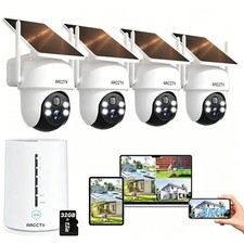 ARCCTV Solar Battery Powered Wireless Security Camera System WiFi6 Outdoor Home picture