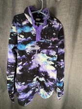 Lands End Kids Galaxy Print Fleece Snap Pullover Size XL 14-16 picture