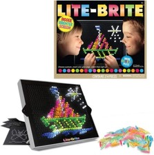 214 Pegs Magic Screen Retro Style Lite Brite Kids Toy Fun Light Bright Game Set picture