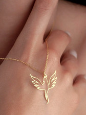 Stainless Steel Plated Phoenix Necklace Sacred Bird Pendant Necklaces Exquisite picture