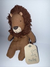New NWT Maileg Safari Friends Mini Lion Animal 6” Linen Material w/ Beans picture