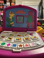 Vintage Barney's Learning Laptop 1999 Interactive Tiger Toy Educational working, picture