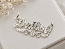 925 Sterling Silver Personalized Nameplate Necklace Custom Name Pendant picture