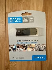 PNY - Elite Turbo Attache 4 512GB USB 3.2 Flash Drive 4K Ultra HD BRAND NEW picture