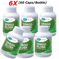 6X Mega Wecare Giloba Ginkgo Biloba Extract Phytosome Brain Memory Health 60 Cap picture