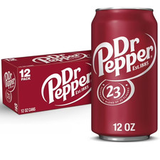 Dr Pepper Soda Pop, 12 fl oz, 12 Pack Cans picture