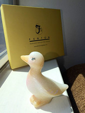 Fenton Handmade American Glass Duck Bird Figurine Handcrafted Art Glass picture