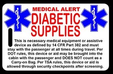 Personalized Carry-On Diabetic Supplies  Bag Tag - TSA picture