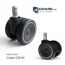 Office Chair Caster,  2 inches Smooth Gliding with Chrome Accent Ring.set of 5. picture