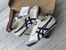 2025 Onitsuka Tiger Mexico 66 Classic Unisex Shoes Birch/Navy Blue Retro Sneaker picture