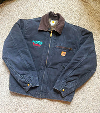 Rare Vintage 2006 Carhartt J97 BLK Blanket-Lined Detroit Jacket - Size Medium picture