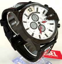 Diesel MEGA CHIEF DZ4512 Black S/Steel Watch with Black Nylon Strap BNWTBox $250 picture