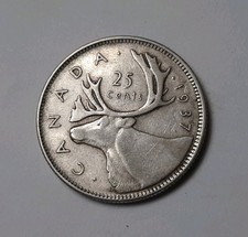 1937 Canada 25 Cents (80% Silver) Coin - King George VI picture