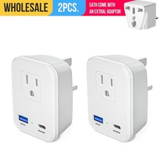 2PCS UK Travel Plug Adapter, 2 Power Plug Adapter Type G and Type B picture