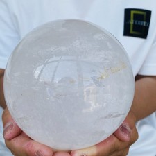 Natural clear white Quartz Sphere Crystal energy Ball Healing 2700g picture