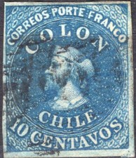 CHILE, SOFICH # 6 FB 10-1, USED, 4 MARGINS picture