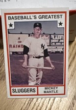 1982 TCMA Baseball's Greatest - Sluggers Mickey Mantle #1982-3 White MLB Logo picture