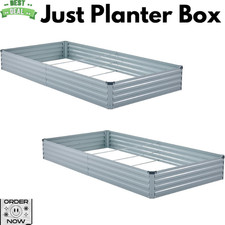 2 Pack 6x3x1FT Galvanized Raised Garden Beds Kit Outdoor Metal Gardening Plante picture
