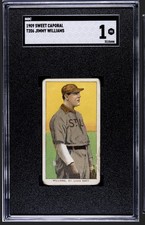 1909-11 T206 - Jimmy Williams Sweet Caporal Back (RC) - SGC 1 Gorgeous picture