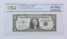 1957 B $1 Silver Certificate Fr#1621 Gem Unc 65 PPQ PCGS picture