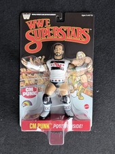 WWE Superstars LJN CM Punk Black Chase Card Mattel Wrestling Figure IN HAND picture