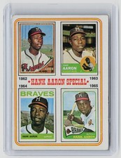 1974 Topps #4 Hank Aaron Special: 1962-1965 picture