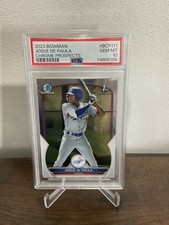 2023 Bowman Chrome Prospects 1st Bowman Josue De Paula Dodgers PSA 10 #BCP-111 picture
