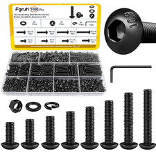 1080PCS M3 Screws Assortment Kit, M3X6/8/10/12/16/20/25/30 Mm Hex Button Head picture