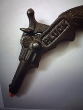 Antique Pluck cast-iron toy cap gun, manufactured by the J. & E. Stevens Company picture