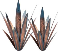 Handmade Colorful Agave Metal Yard Art Diy Indoor Outdoor Garden Sculpture Set picture