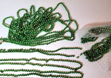 Vintage Mercury Glass Christmas Green Garland Ornament Variety Lot of 4, Japan picture