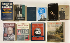 Winston Churchill Book Collection Lot 20+ Biographies History WWII Roosevelt picture