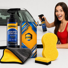Sopami Ceramic Coating Spray Kit 500ml Hydrophobic Waterless Wash Wax 16.9 oz picture
