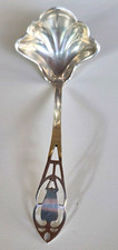 Sterling Silver .925 Art Nouveau Serving Spoon with Ornate Design picture