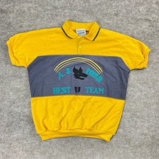 Vintage AS Roma Sweatshirt Short Sleeved Shirt Mens XL Soccer 80s picture