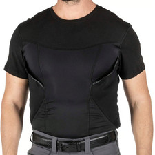 5.11 Tactical CAMS Black Short Sleeve Base Layer Shirt Men's XL, MSRP $73.00 picture