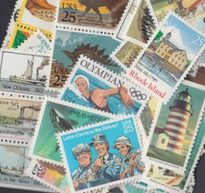 US Discount Bulk Postage - $25 Worth of 25 Cent Stamps - 100 Stamps Below Face picture
