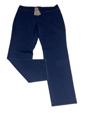 J. Jill Pure Jill Sz M Knit Tapered Ankle Pants Jeans Indigo NWT $79 MSRP picture