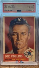 1953 TOPPS #9 JOE COLLINS PSA 4 picture