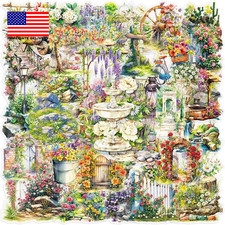 50Pcs Transparent Watercolor Secret Garden Stickers Pack, Waterproof PET Vintage picture