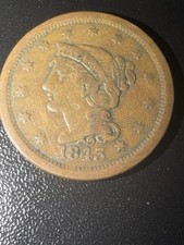1843 Mature Head Large Letters Large Cent F picture