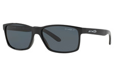 ARNETTE Slickster 0AN4185 Unisex Sunglasses Shiny Black Polarized Dark Grey NEW picture