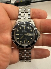VINTAGE Le Gran Diver 666 Feet Automatic Day Date 17 Jewels Stainless Watch RUNS picture